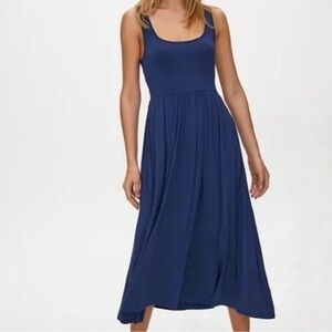 Aritzia Wilfred Midi Blue Dress (Size Small)